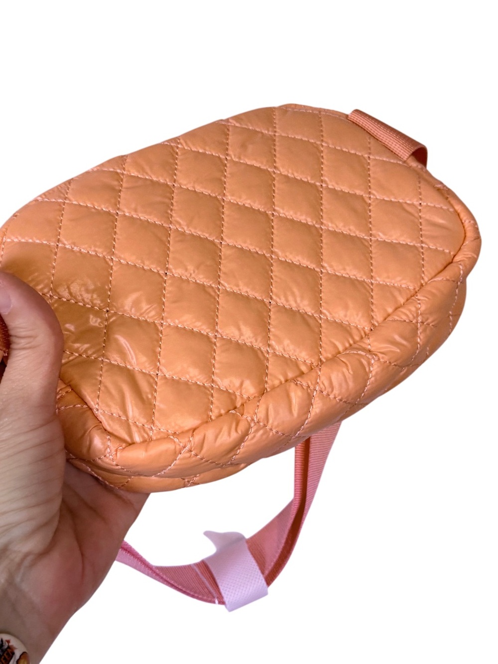 HeartLove by Charo Savvy Brand Warm Orange Quilted Belt Bag Crossbody HL2-005 - Picture 7 of 16